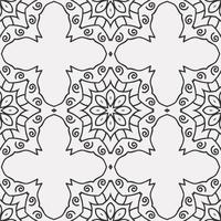 vector coloring geometric flower shapes and pattern background