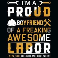 Labor day typography graphics tshirt design vector