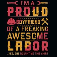 Labor day typography graphics tshirt design vector