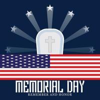 happy memorial day wishing design vector file