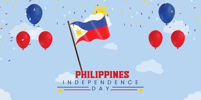 phillipines independence day wishing poster design vector file