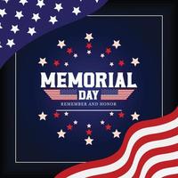 Happy memorial day post design vector file