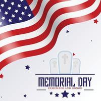 happy memorial day wishing design vector file