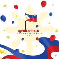 phillipines independence day wishing design web post vector file