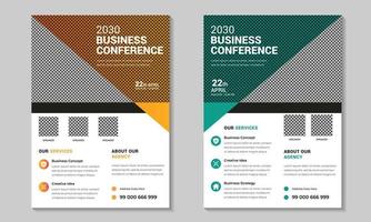 Business Conference Flyer Design Template. vector