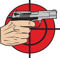 Hand With Weapon And Target vector