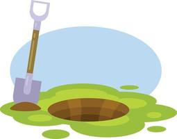 Vector Image Of A Hole In The Ground