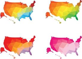 contorno mapa de el unido estados de America vector