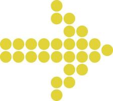 Vector Image Of An Light Green Arrow Created With Dots