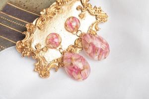 Handmade resin earrings, jewelry for women. photo