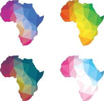 vector imagen de contorno mapa de África en color