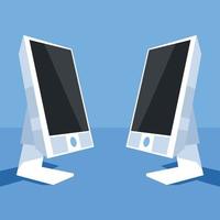 vector imagen de dos computadora monitores