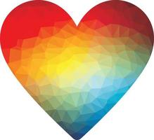 Heart Shape With Colorful Pattern vector