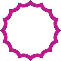 Empty Vector Label With Pink Outline