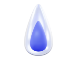 3d minimal rendering water icon png
