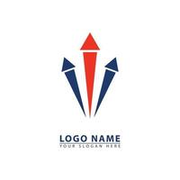 three arrows on business logo icon vector. vector