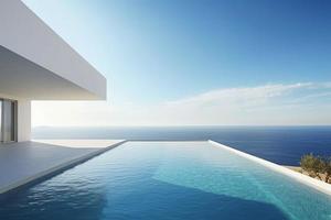 Luxury villa with pool. Generate Ai photo