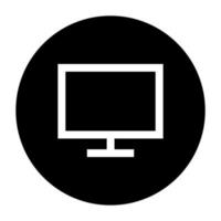 Computer monitor line icon. vector