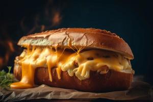 Sandwich cheese food. Generate Ai photo