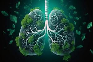 Green nature lungs. Generate Ai photo