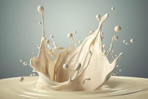 Splash of milk. Generate Ai photo