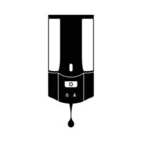 Soap Dispenser Silhouette. Black and White Icon Design Element on Isolated White Background vector