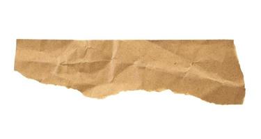 Brown Cardboard paper piece isolated on white background photo