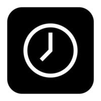 reloj línea icono o hora símbolo. vector