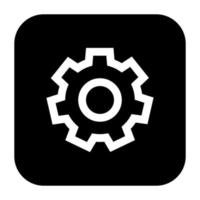 Gear flat icon. vector