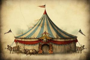 Old circus tent. Generate Ai photo