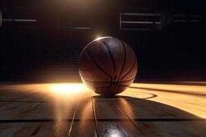 baloncesto pelota arena. generar ai foto
