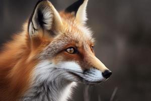 Cute fox head. Generate Ai photo