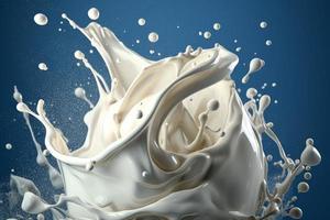 Liquid milk. Generate Ai photo