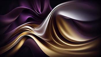 Elegant Silk Wave Background. Generate Ai. photo