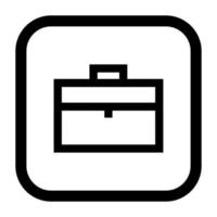 Work suitcase line icon. business bag. vector