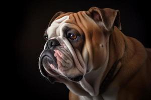 Bulldog dog. Generate Ai photo