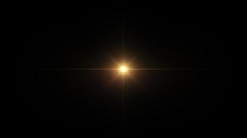 abstrait boucle centre or Orange étoile optique éclat lumière video