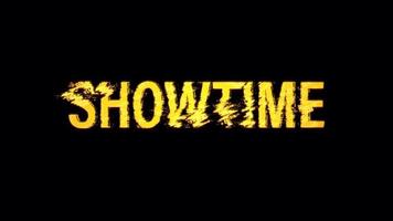 Show Time glitch text effect cimematic title animation video