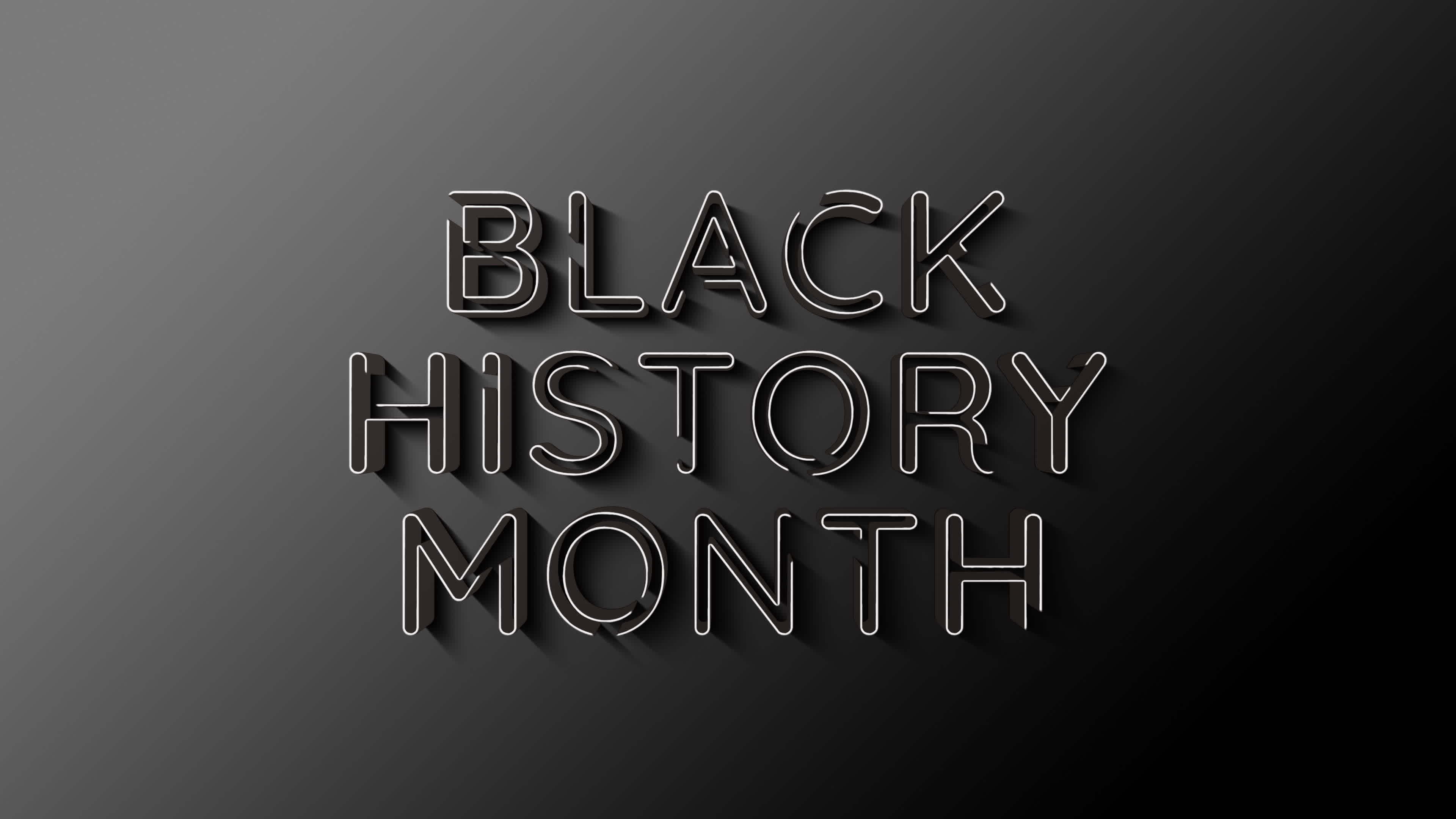 Black History Month black and whiteText animation 22646107 Stock Video ...