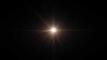 lus centrum wit goud ster optisch fakkels abstract achtergrond video