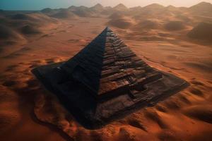 Alien mars pyramid. Generate Ai photo