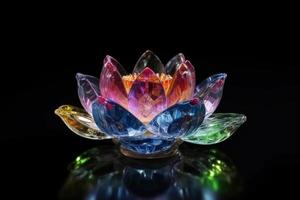 Mystical colorful lotus. Generate Ai photo