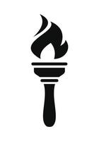 Torch icon isolated on white background vector