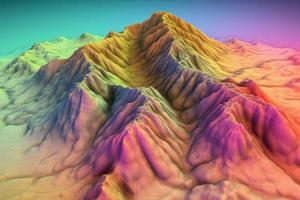 Geology topographic map. Generate Ai photo