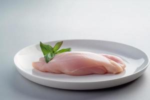 Fresh raw chicken fillet. Generate Ai photo