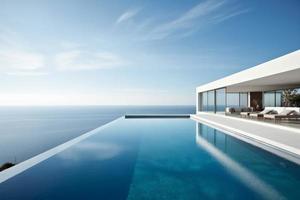 Luxury residential villa. Generate Ai photo