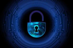 Modern Cybersecurity Technology Background with padlock vector