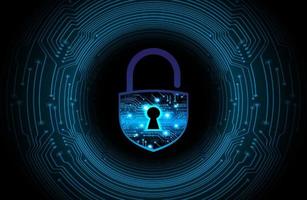 Modern Cybersecurity Technology Background with padlock vector