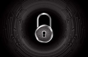 Modern Cybersecurity Technology Background with padlock vector