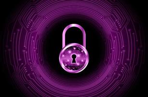 Modern Cybersecurity Technology Background with padlock vector